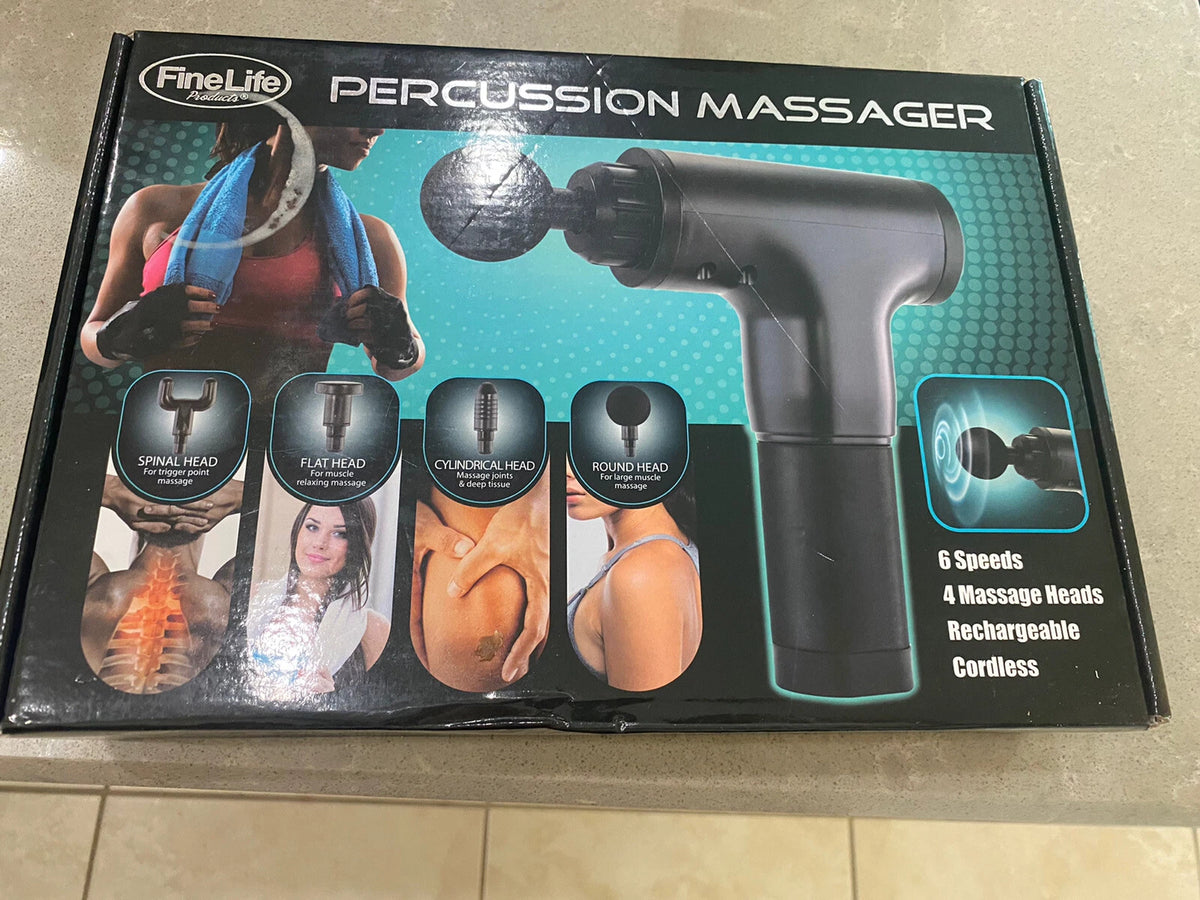 6 Speed Rechargeable Massager 4 Heads - front view