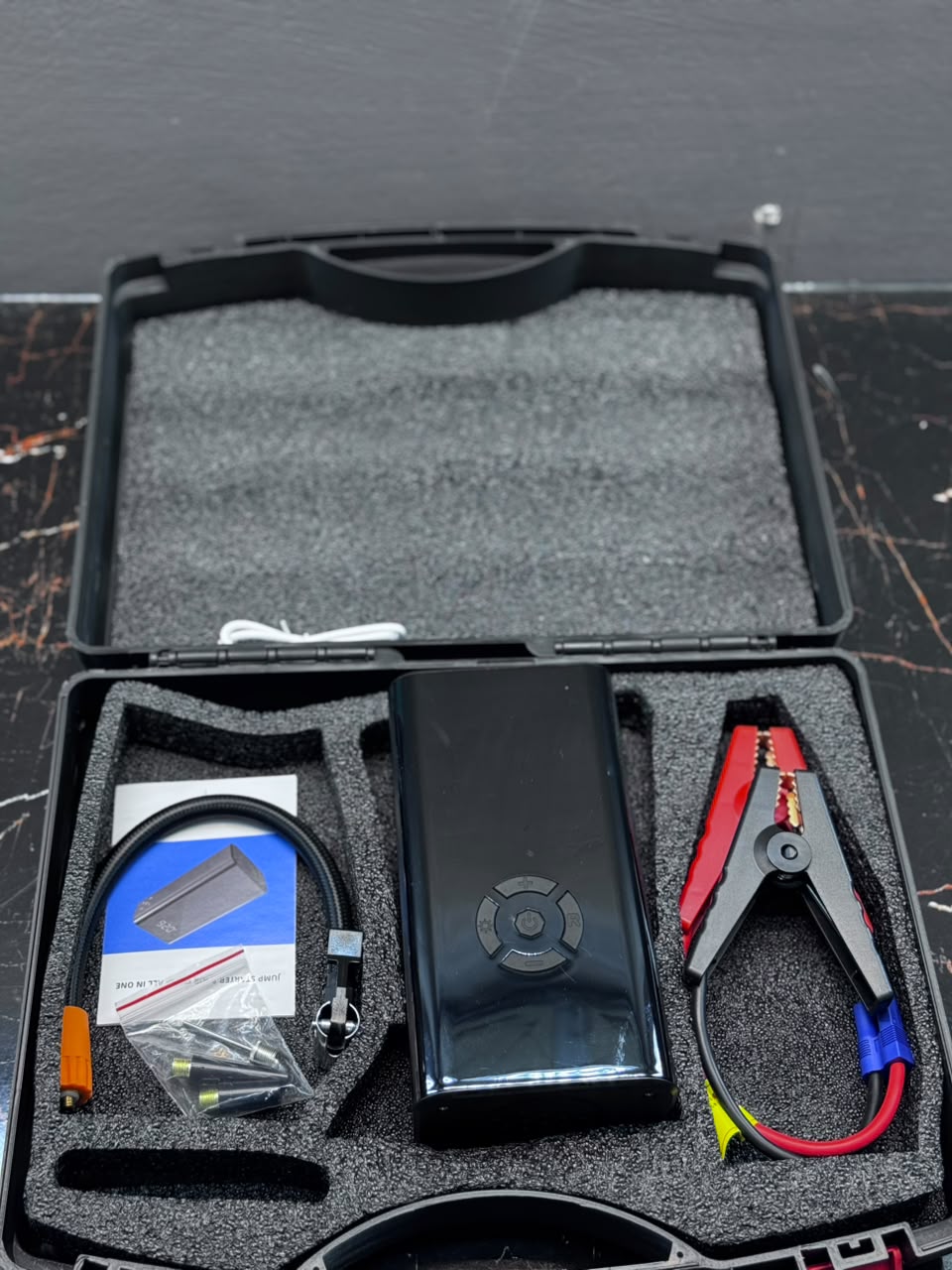 Multi-Function Car Jump Starter HW-0353 with Air Compressor - front view