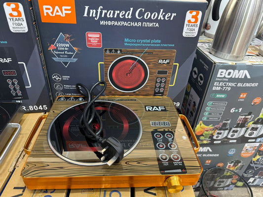 RAF Infrared Cooker – 2200W Electric Hotplate with LED Display & 1-Year Warranty | Supports 50KG