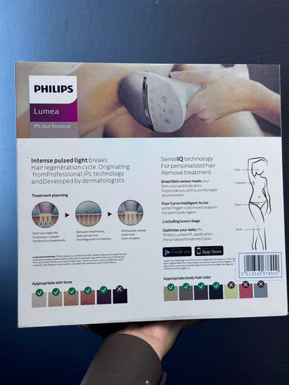 Philips Lumea IPL 9000 Series Hair Removal Device - in use