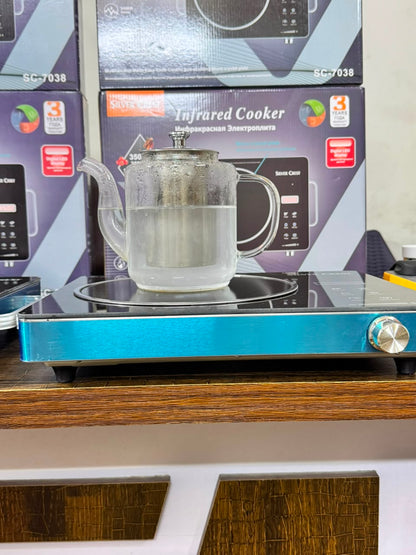 Silver Crest Electric Ceramic Hot Plate - close up
