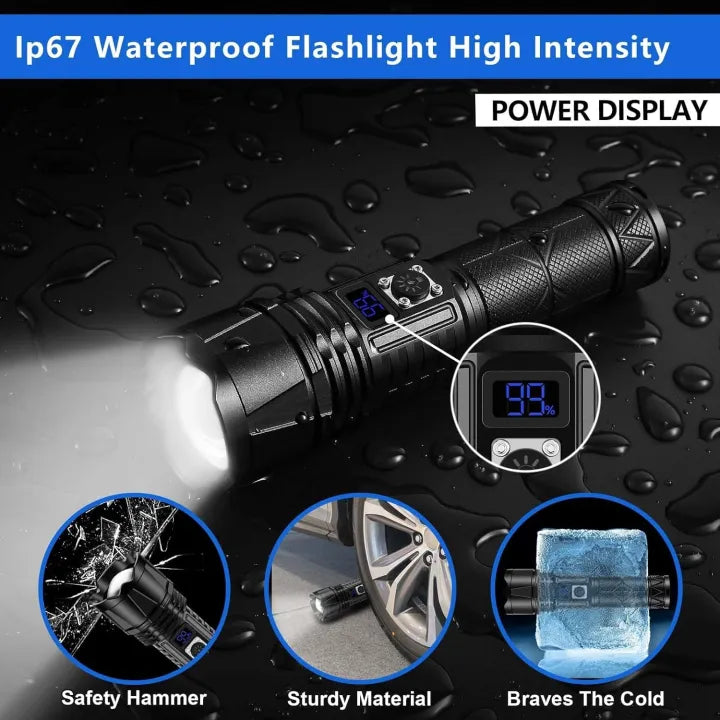 SLH-891 Zoom White Laser Flashlight 8 Hour 5000M - close up